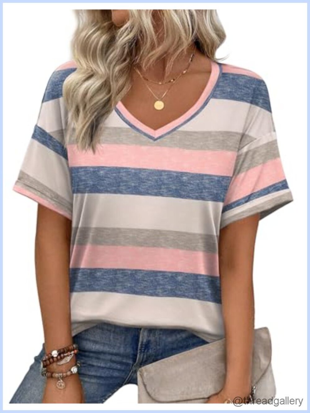 Zeagoo Womens Summer Tops Short Sleeve Casual V Neck Tee